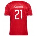 Maillot de foot Danemark Morten Hjulmand #21 Domicile vêtements Europe 2024 Manches Courtes